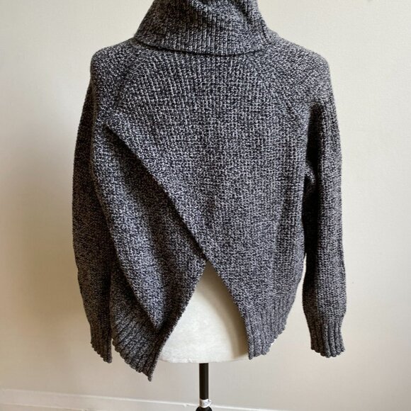 Madewell BNWOT womens "Eastbrook" marbled turtleneck sweater Small cross back - Picture 4 of 8